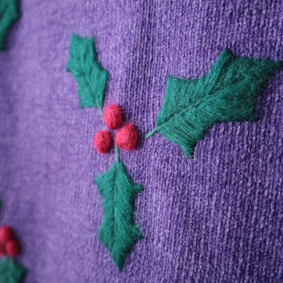 Vintage Quacker Factory Mistletoe Cardigan Sweater | S - Picture 3 of 5